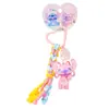 Baimao Llavero Colgante de Cuerda Trenzada de Cuero con Puntada Genuina Muñeca Exquisita de Dibujos Animados Colgante Lindo para Bolso de Pareja