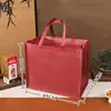 Festival do Meio Outono Presentear Sacola Não Tecida Espessa Sacola Tote Grande Ecológica Sacola de Presente Sacola com Zíper para Bebidas Personalização