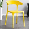 Sillas de Plástico Apilables, Sillas con Forma de Cuerno, Sillas Sencillas para el Hogar y la Comida, Sillas de Plástico para Restaurantes y Cafeterías, Sillas Especiales con Respaldo