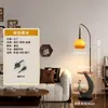 Lámpara de pie antigua Estilo retro americano Mesa auxiliar para sofá de sala de estar Estante integrado Mesa de noche de dormitorio Lámpara de pesca