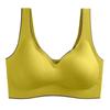 Lencería de Látex Tailandés para Mujer, Sujetador de Espalda Push-up Engrosado, Senos Secundarios, Colección Anticaída, Sujetador Unisex Sin Costuras para Mujer