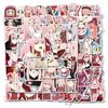 100 pegatinas de la selección nacional de anime Zero Two para equipaje, ordenador y teléfono móvil.