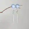 [Viaje a Jiangnan] Nuevos Pendientes de Gota de Agua Estilo Antiguo Chino de Hada, Pendientes de Perlas Estilo Nacional, Accesorios Versátiles para Orejas Hanfu y Cheongsam