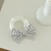Estilo Menina Doce Sal Marinho ~ Tecido Estilo Britânico Xadrez Bloco de Cores Scrunchie Prendedor de Cabelo de Alta Qualidade Flor Doce para Cabelo
