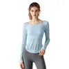 Cubierta Casual de Yoga para Mujer, Adelgazante, Transpirable, de Manga Larga, Ropa Deportiva para Exteriores, Entrenamiento de Pilates, Ropa Ligera de Fitness
