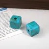 Nova Corrente para Celular de Acrílico com Contas Quadradas Grandes Perfuradas em Duas Cores Estilo Chinoiserie Nuvem Imitação de Jade Acessórios para Joias DIY para Roupas
