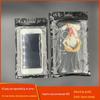 Saco Ziplock Transparente com Borda Colorida, Selagem em Três Lados, Saco Composto, Estojo para Celular, Acessórios de Metal, Saco para Embalagem de Joias