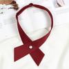 Corbata de Lazo de Uniforme Escolar Tailandés Color Sólido Rojo Negro Lazo Niña Corbata de Lazo Cruzada Uniforme JK Tailandés