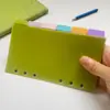 Fabricante de Shenzhen A6 Pp Divisória Fosca com Cordão Colorida Divisória 6 Furos 6 Coloridas Índice de Caderno de Folhas Soltas