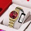 Reloj de marca suiza chino e inglés, regalos de comercio exterior, reloj calendario para mujer, correa de acero de aleación de moda, resistente al agua, luminoso.