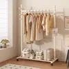 Perchero de pie de un solo poste dormitorio hogar perchero de doble poste perchero colgante móvil interior ropa balcón perchero