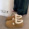 Botas de Nieve de Suela Gruesa para Mujer 2025 Invierno Nuevo Estilo Suela Suave Forradas de Lana Espesadas Peludas Cálidas Zapatos Birkenstock Zapatos de Algodón Mocasines