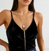 Popular Europeo y Americano Transfronterizo Estilo Ins Perla Barroca Aleación Colgante Forma de Y Conjunto de Collar y Pulsera Accesorios Joyería