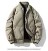 Invierno Nuevo Abrigo Chaqueta de Algodón Hombre Tendencia Uniforme de Béisbol Sencillo Versátil Cuello Alto Chaqueta Acolchada de Algodón