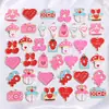 Colgante Rosa para Regalo del Día de San Valentín Hecho de Aleación con Goteo de Aceite, Accesorios para Joyería DIY, Pulsera, Pendientes, Llavero, Colgante W627