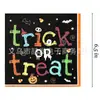 Letras Spot Decoración Fiesta de Halloween Pancarta de Fantasma Vaso de Papel Desechable Plato de Papel Servilleta de Papel Juego de Vajilla