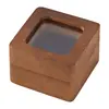 Mini Caja de Anillo de Madera Maciza Portátil de Alta Gama Caja de Joyería para Aretes Caja de Joyería Almacenamiento de Anillos de Madera Caja Pequeña Portátil
