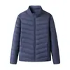 90 Plumón de Pato Blanco Unisex Ligero Cálido Chaqueta de Plumón Regular Invierno Nuevo Costillado Ligero Abrigo de Plumón Hombre
