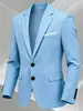 Blazer Casual de Doble Botonadura para Hombre Estilo Coreano Corte Ajustado Color Sólido Traje de Negocios Banquete de Bodas Chaqueta Pequeña de Moda