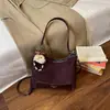 Bolsa de Mão de Alto Valor Feminina 2026 Novo Estilo Temperamento Personalidade Cor Sólida Portátil de Axila Bolsa de Ombro Único Transversal Moda Retrô