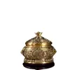 Cornucopia Hongda de latón macizo con tapa, cornucopia de moneda de dragón, regalo para porche, adornos de cuenco de cobre