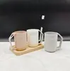 Conjunto Criativo de Copos para Lavar Boca Casal Copo para Enxaguar a Boca Copo para Escovar Dentes de Dormitório Copo Cilindro Dental Criativo Copo para Escova de Dentes de Estudante