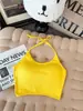 Lingerie Sexy com Alças Strappy e Gola Halter, Hot Girl, com Lindo Design nas Costas, Top Sem Costas de Verão com Bojo, Versátil Tubinho para Usar como Base