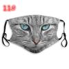 Mascarilla de Algodón Nueva Transfronteriza Serie Gato Antipolvo A prueba de Viento Antipolvo Moda Lavable Unisex Mascarilla Estampada