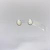 Joias da Moda Europeia e Americana Novo Modelo Brincos de Tarraxa Oval de Opala Banhados a Platina Prata S925 Simples e Únicos