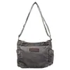 Bolso pequeño de lona con textura retro para mujer, gran capacidad, de un solo hombro, para el trabajo y los desplazamientos, nicho, versátil, cruzado, bolso de mano