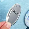 Insignia Popular Personalizada de Plata Cepillada con Doble Brillo, Merchandising de Anime, Insignia de Doble Brillo de Hoja de Lata, Personalizada Laminada