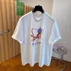 Camiseta Preta Divertida com Estampa de Pônei para Mulheres Verão Design Ins Chic Algodão Puro Ombro Caído