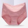 Roupa Íntima Feminina Calcinha Feminina Cintura Alta Cor Sólida Tecido de Algodão Sexy Plus Size Sem Calcinha Feminina