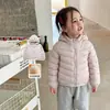Ropa para Niños Weimu Chaqueta de Plumas Acanalada para Niñas con Capucha Ropa de Invierno 90 Relleno de Pato Blanco Top para Niños Ropa para Bebé Niña