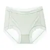 Pantalones de Malla Bacteriostática de Hielo Fresco con Cintura Alta para Mujer, Refuerzo de Seda de Morera, Ropa Interior para Mujer, Calzones de Cintura Alta para Niña