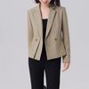 Aprobado Directamente del Fabricante, Chaqueta de Traje Estilo Retro para Mujer en Otoño, Ropa Casual y Fresca para el Lugar de Trabajo con Aura
