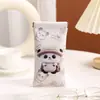 Nova Bolsa Porta Óculos Desenho Panda Fofo, Bolsa de Couro para Óculos Portátil de Alta Qualidade, Couro Macio, Nicho Feminino