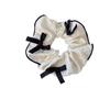 Crema Corazón Dulce Estilo Ballet Lazo de Cinta Anillo para el Cabello de Intestino Grueso Estilo Mori Primavera y Verano Accesorios para el Cabello de Diadema de Gama Alta para Niña