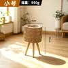 Sala de Estar De Pie Madera Mimbre Cesta de Flores Soporte para Flores Estante de Almacenamiento Balcón Jardín De Pie Soporte para Macetas Hecho a Mano Transfronterizo