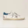 Tênis Gg Retro Desgastado com Estampa de Estrelas, Couro Genuíno Estilo Casal, Sapatos Esportivos Casuais que Aumentam a Altura, Exclusivamente para Comércio Transfronteiriço