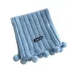 Cachecol de tricô inverno feminino quente bola pendurada quente estilo coreano atmosfera versátil luxo leve alta qualidade aquecedor de pescoço atacado