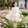 Conjunto de Otoño para Niñas Estilo Pequeño Chanel 2026 Modelo Nuevo Vestido Súper Lindo de Pastel de Princesa para Bebés Temporada de Primavera y Otoño