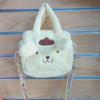 Bolsa nova de mensageiro portátil de seis cores, infantil, fofa, para estudantes, com brinquedo de pelúcia, bolsa quadrada pequena para meninas, desenho animado.