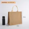 Bolsa de Linho Atacado Sacola de Juta DIY Bolsa de Mão de Linho Ecológica Bolsa de Linho Padrão de Logo Imprimível