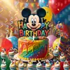 Decoraciones para Pastel de Cumpleaños Temáticas de Mickey Set de Toppers y Banderines para Pastel de Cumpleaños de Mickey para Niños y Niñas