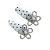 Pinza Elegante para el Cabello Estilo Coreano con Puntos y Forma de Gota de Agua, Diseño de Flor Hueca, Pinza Lateral Dulce Versátil y Pinza para el Flequillo
