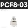 Conector de Giro Rápido Pcf Cobre Acero Inoxidable Rápido Rosca Interna Recto Paso Directo Tubería Neumática 6-01/8-02/10-03/12-04