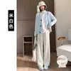 Calças de Lã Forradas para Gestantes para Outono e Inverno, Roupa Externa, Forradas com Lã, Engrossadas, para Baixinhas, Tecido de Toalha, Calças de Perna Larga, Tamanho Grande, Perna Reta, Calças Compridas