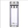 Vaso de vidrio de doble capa Fuguang para hombres y mujeres, vaso de agua portátil, aislamiento térmico con tapa, pantalla de filtro para el hogar, negocio, oficina, taza de té