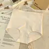 Pantaletas Sin Costuras de Seda Helada para Mujer, Glúteos de Durazno, Verano de Cintura Alta Control de Abdomen, Longitud Extendida, Entrepierna de Seda, Levantamiento de Cadera, Pantaletas Triángulo Base Postparto